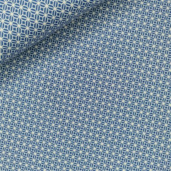 Jersey geometr. Muster blau