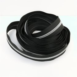 Endlosreißverschluss Spirale 5mm schwarz silber